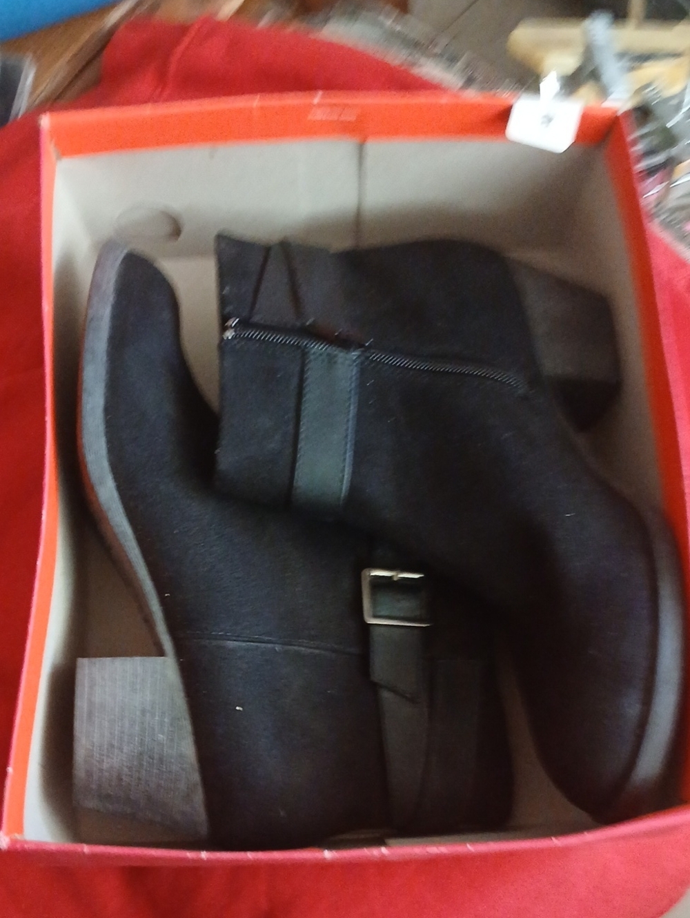 Black Ankle Boots with Buckle From Dexter Size 8